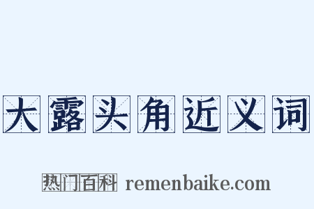 大露头角近义词是什么意思的图片